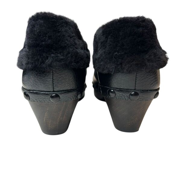 Jax & Bard Kingfield Clogs Black Leather Studded Sherling Women EU 37 US Sz 7 - Picture 6 of 11